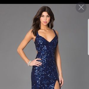 Promgirl size 12 sequin blue dress